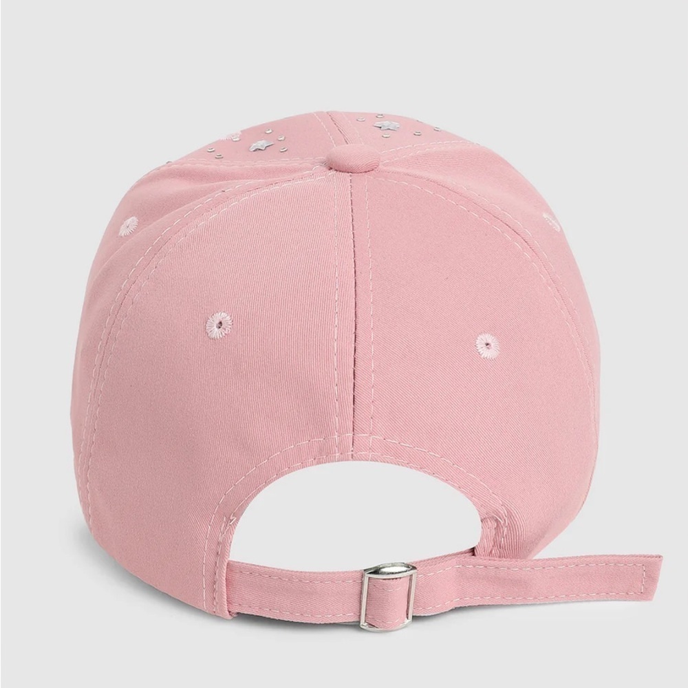 Pink Star & Rhinestone Embellished Baseball Cap - Picture 4 of 7